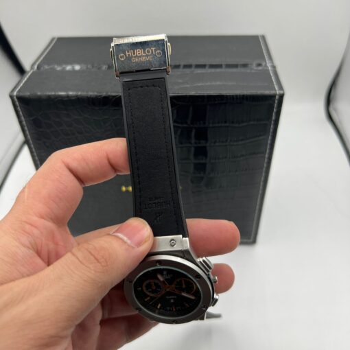 Hublot Premium Classic Leather Silicon Strap Watch - Image 3